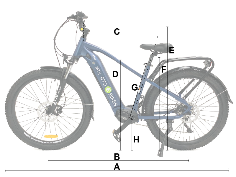 RTG MTX and MTX x-road electric bike geometry