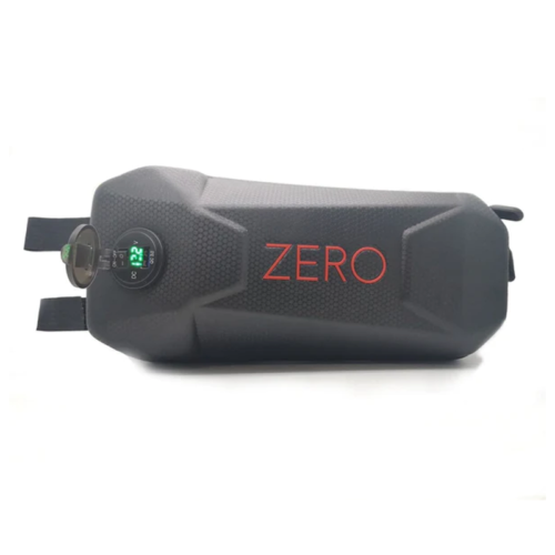 Zero handlebar bag with 12V battery for charging lights or phone