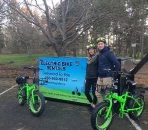 Electric bike delivery in Beacon Hill Park Victoria with Ride the Glide