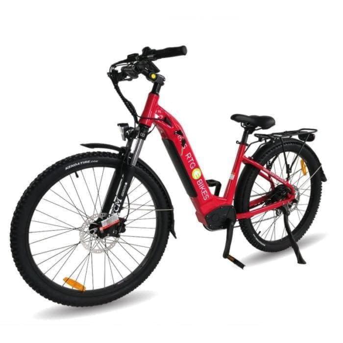 Ride the Glide MTS Step-through x-road bike in red