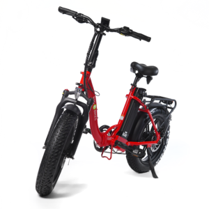RTG 500 XXT high torque folding fat e-bike, red step through, Ride the Glide in Victoria BC