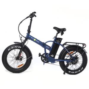 RTG 500 XXT high torque folding fat e-bike, blue standard frame with spoke wheels, Ride the Glide in Victoria BC