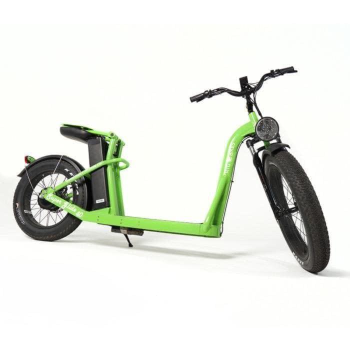 Super Glide dual battery fat electric stand-on bike by Ride the Glide