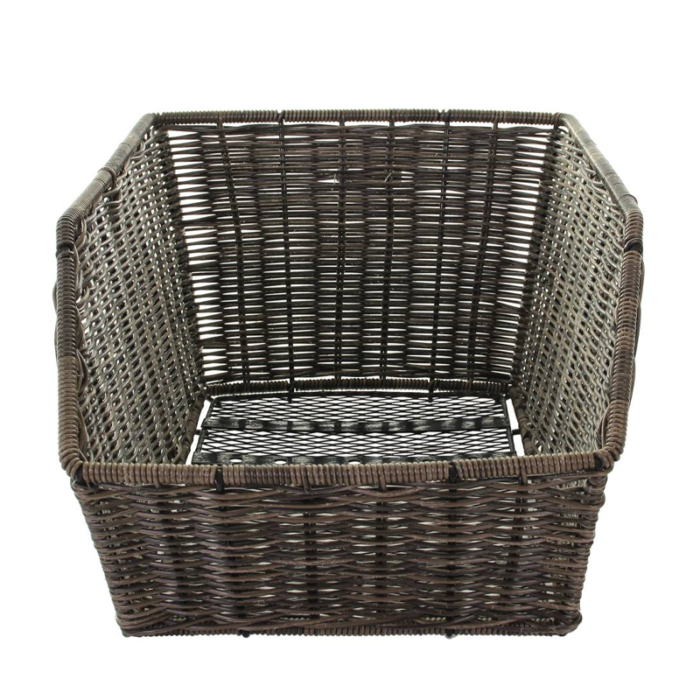 Basil Cento Rattan Look rear basket, natural brown
