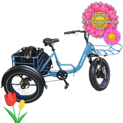 RF-4 Rhino Folding electric Trike with dual batteries by Ride The Glide. Spring Extravaganza Sale